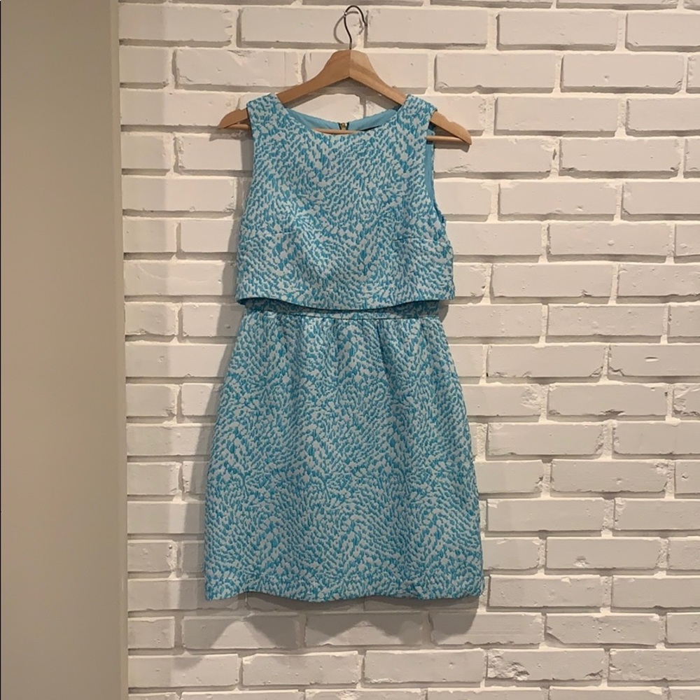 Sophisticated Blue Patterned Dress - The Limited